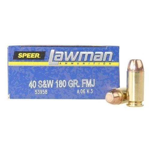 SPEER LAWMAN 40 S&W 180gr. FMJ                Box of 50 rnds