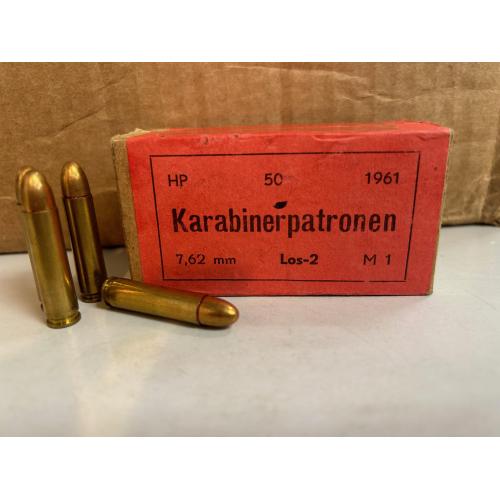Karabinerpatronen 7.62mm (30 carbine) HP  50 rds in box