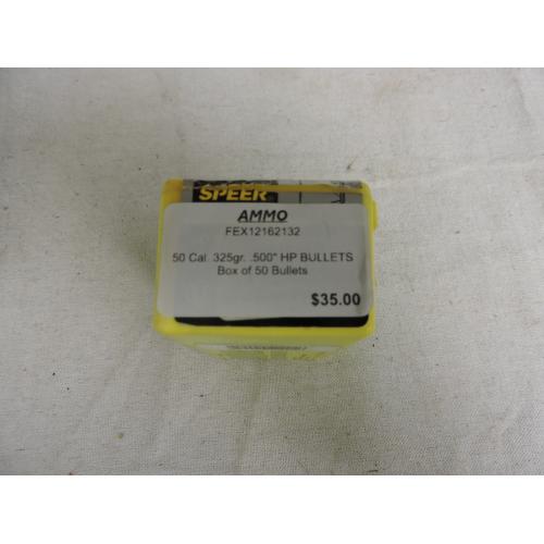 50 Cal. 325gr. .500" HP BULLETS                 Box of 50 Bullets