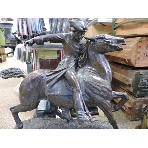 Max Turner Bronze Sculpture on Marble Base Titled "Paul Revere" 
21W x 8D x 20H 73lbs
