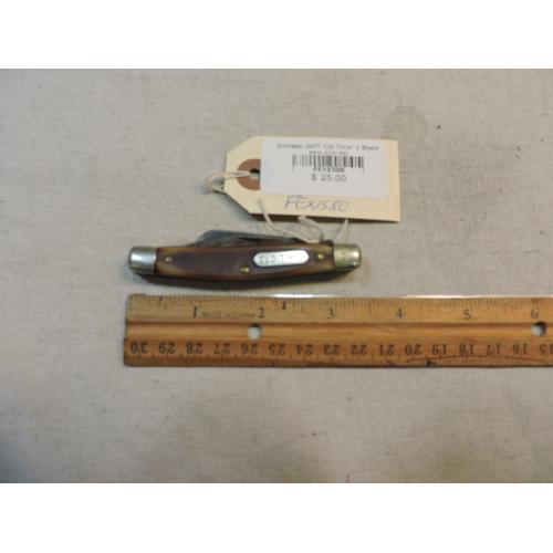 Schrade 340T Old Timer 3 Blade Stockman Folding Pocket Knife