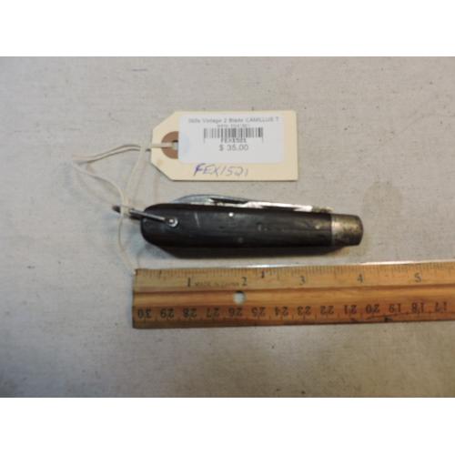960s Vintage 2 Blade CAMILLUS TL-29 Electrician Military Pocket Knife USA