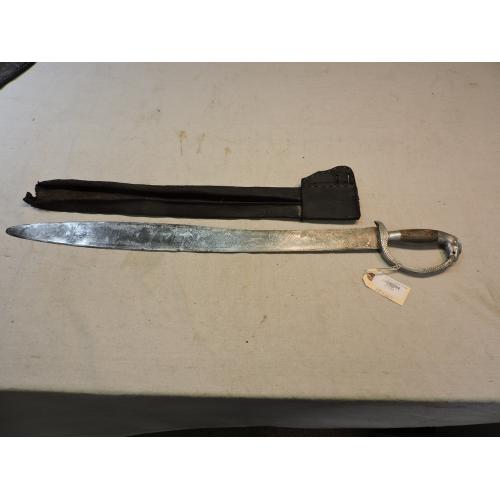 MEXICO MACHETE VINTAGE ENGRAVING W/SCABBARD