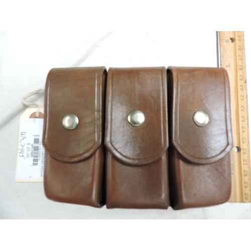3 MAGAZINE BELT LEATHER POUCH