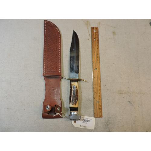 Sabre Solingen Germany "Original Bowie" #171 Stag Knife W/Leather Sheath