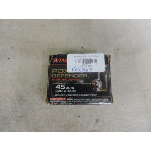 45 Auto 230Gr JHP 20Rds