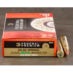 Federal Premium Gold Medal 30-06 Springfield 168 gr Sierra MatchKing BTHP 20 Per Box/ 10 Cs