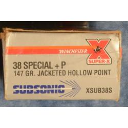 38 SPECIAL 147 GR JACKETED HOLLOW POINT 50 rds per box
