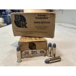38 SPECIAL 58 GR ROUND NOSE  50 per box