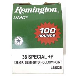 38 Special +P 125 gr Semi-JKTD  82 rds per box