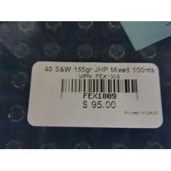 40 S&W 155gr JHP Mixed 100rds