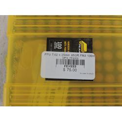 PPU 7.62 x 25mm 85GR FMJ 100rds