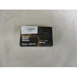 300 BLK 110gr Black Tip 20rds