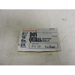 12Ga. 2-3/4IN 8 SHOT DOVE & QUAIL        Box of 25 Shells