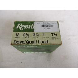 12Ga. 2-3/4IN 7.5 SHOT DOVE/QUAIL LOAD               Box of 25 Sh