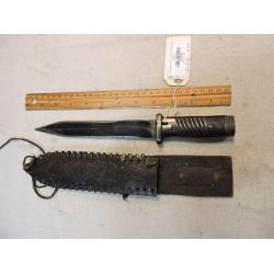 GERMAN 5016a GERMAN MAUSER BAYONET W/LEATHER SHEATH