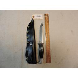 VINTAGE CASE XX USA 300 APACHE FIXED BLADE KNIFE WITH LEATHER SHEATH