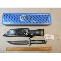 VINTAGE 1995 COLT USA CT10 BLACK DIAMOND DEFENDER TANTO HUNTING BOWIE KNIFE RARE