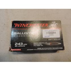 243 Win - 95 Grain Ballistic Silvertip - 3100 FPS - 20 Rounds