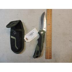 Buck 659GRS Large Pursuit Lockback Knife Green Black Handles W/Nylon Sheath