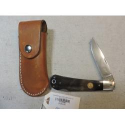 Canal Street Cutlery Squeeze Lockback 225 W/Leather Sheath