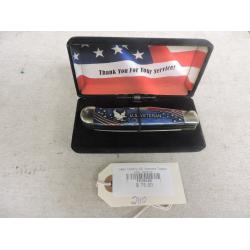 Case Cutlery US Veterans Trapper Bone Handle 6254 SS Pattern Pocket Knife 16300