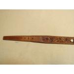 Engraved leather belt. 39"-43". Has 24 shell holders