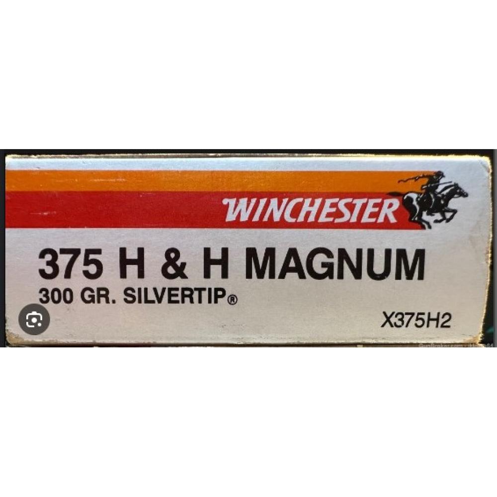 375 H&H 300gr. SIlverTip Super X Box of 20 rnds