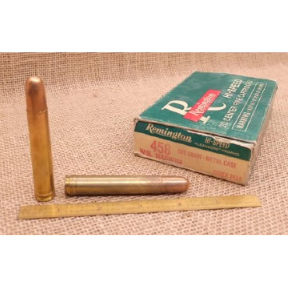 Remington Hi-Speed 458 Win Mag 500gr. MC          Box of 14 rnds