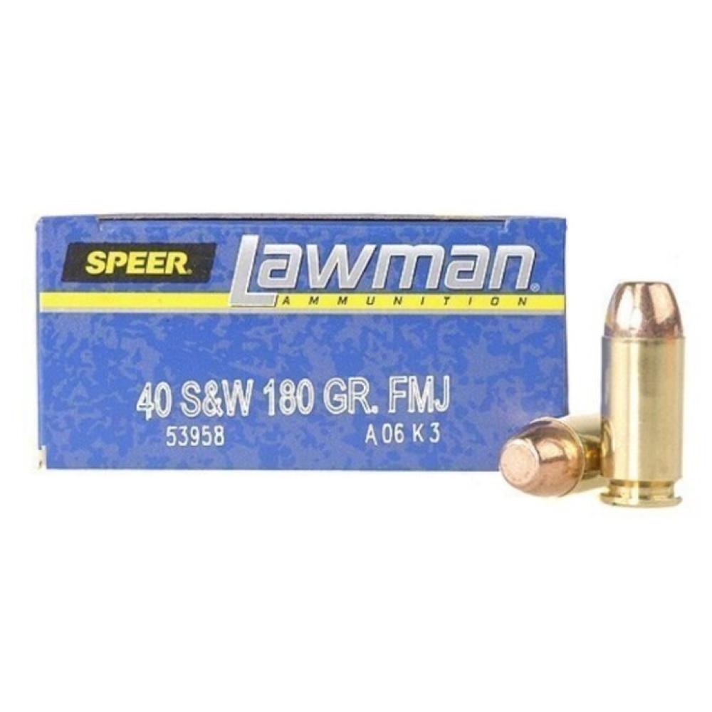 SPEER LAWMAN 40 S&W 180gr. FMJ                Box of 50 rnds