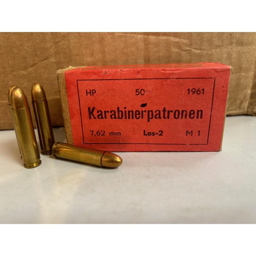 Karabinerpatronen 7.62mm (30 carbine) HP  50 rds in box