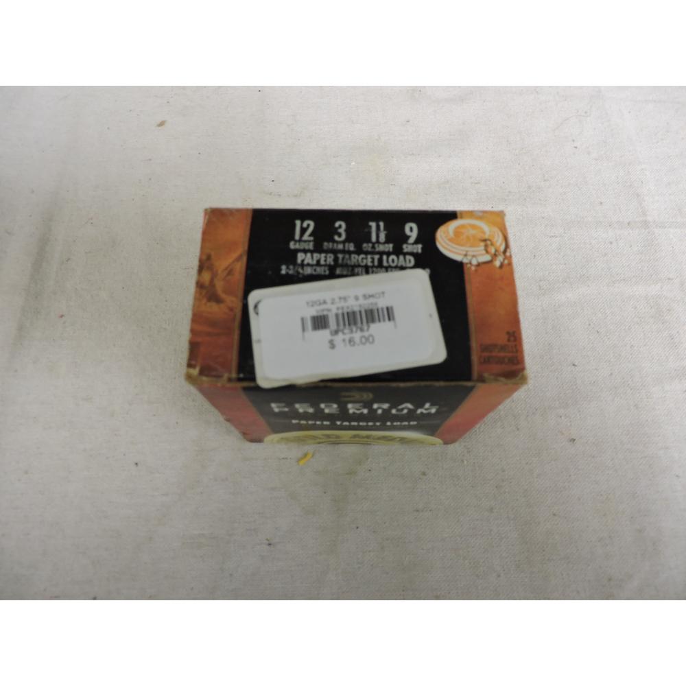 12GA 3 11/8 OX SHOT 9 SHOT                     Box of 25 Shells
