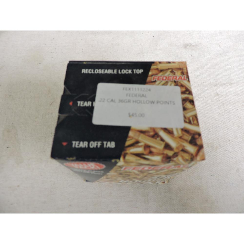 22 CAL 36GR HOLLOW POIN LR 1 BOX OF 550 22 CAL 36GR HOLLOW POIN LR 1 BOX OF 550