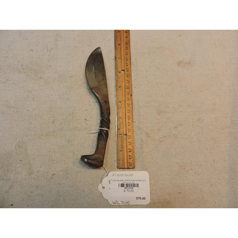 FIXED BLADE KNIFE RON NOWA #2156 TWISTED HANDLE
