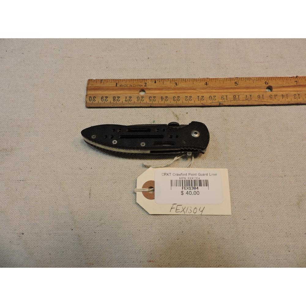 CRKT Crawford Point Guard Liner Lock Knife (3.5" Bead Blast Serr) 6762
