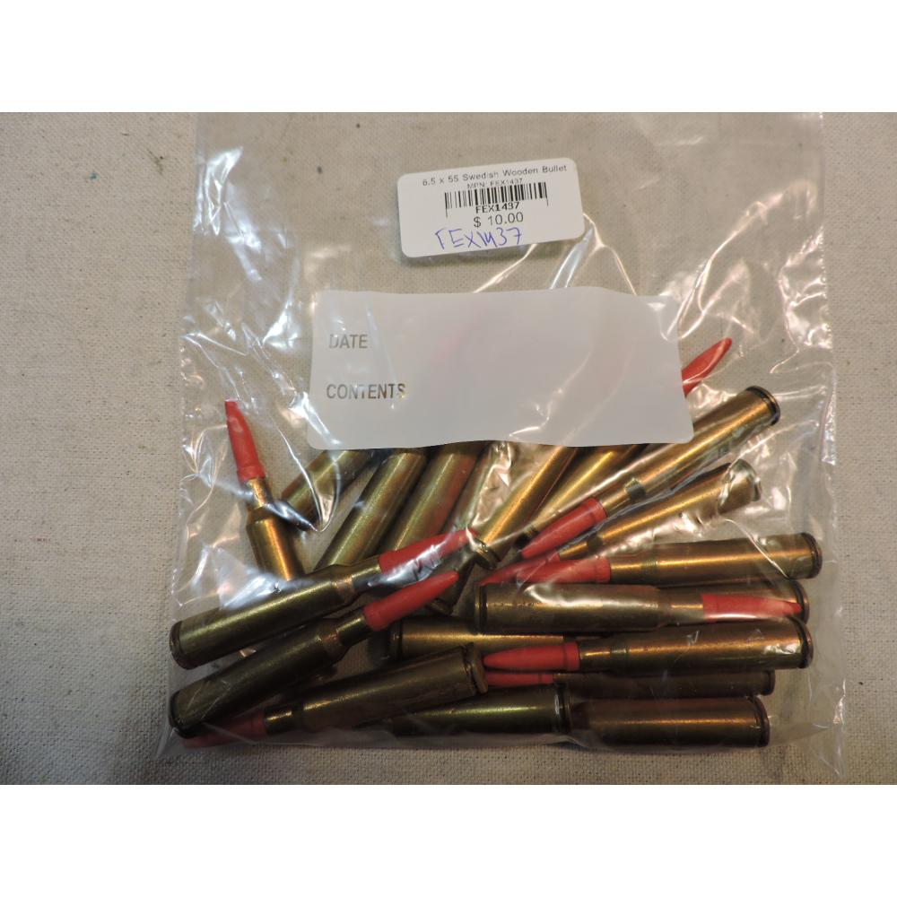 6.5 x 55 Swedish Wooden Bullet Blanks