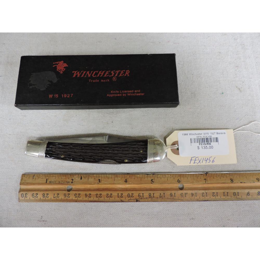 1988 Winchester W15 1927 Banana Trapper/Toadsticker -Jigged Bone -In Box -