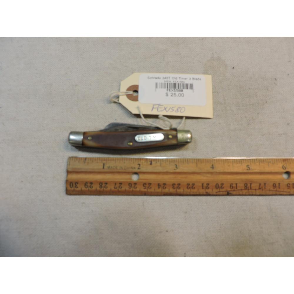 Schrade 340T Old Timer 3 Blade Stockman Folding Pocket Knife