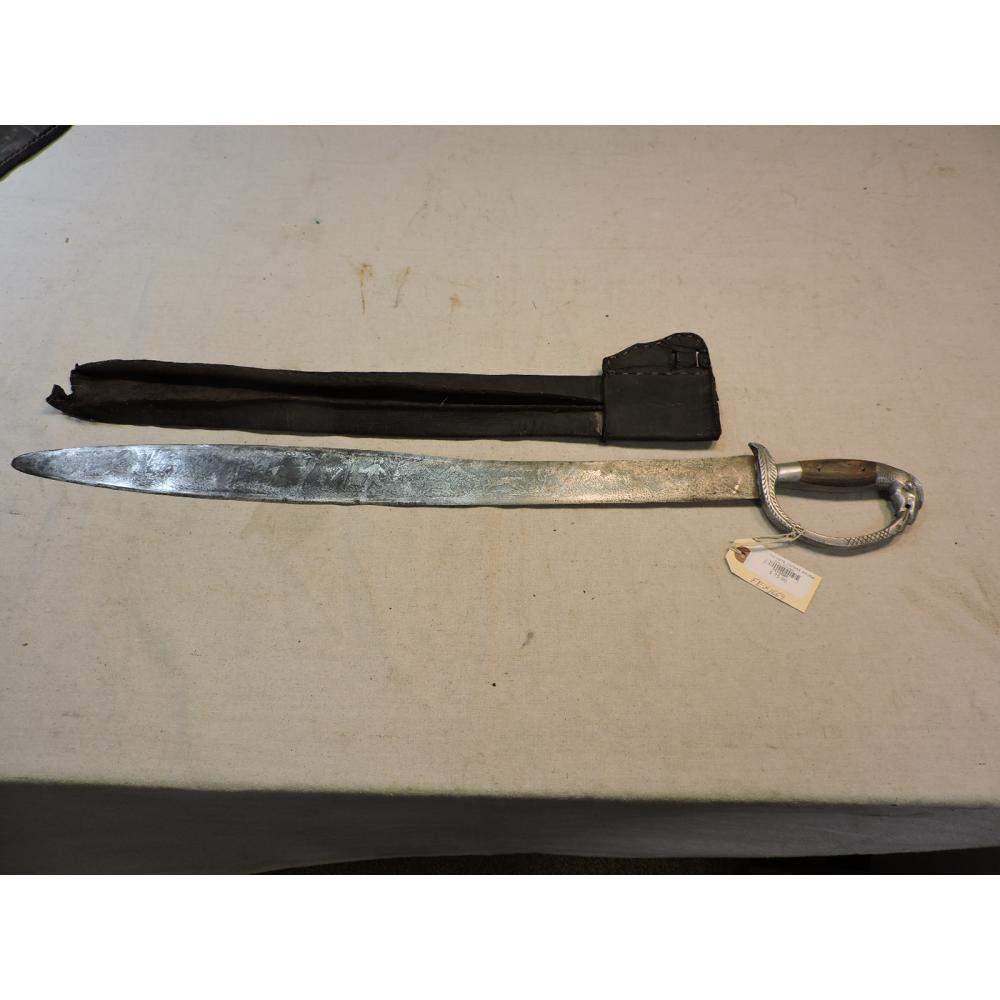 MEXICO MACHETE VINTAGE ENGRAVING W/SCABBARD