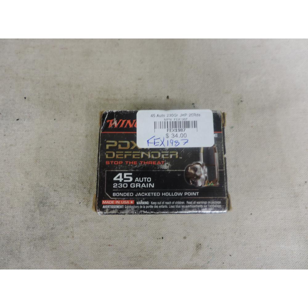 45 Auto 230Gr JHP 20Rds