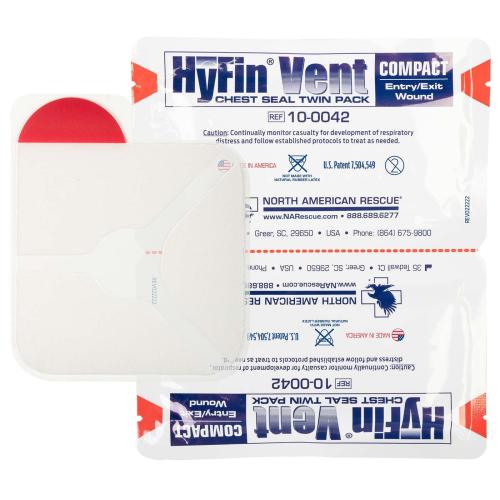 NAR Hyfin Vent Chest Seal Dressing Twin Pack
