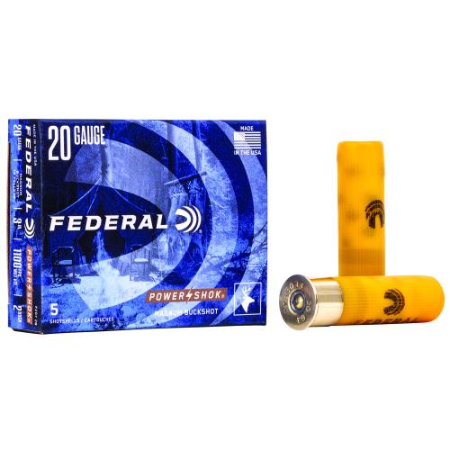 Federal F2072B Power-Shok Magnum 20Gauge 3" 18Pellets 1 1/4oz 2Bu