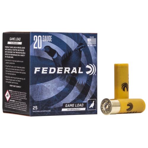 Federal H2046 Game-Shok High Brass 20Gauge 2.75" 1oz 6Shot