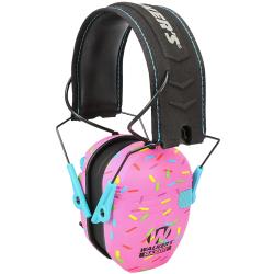 Walker's GWPRSEMSPRNKP Razor Slim Electronic Muff 23 dB Over the Head Pink Sprinkles