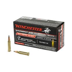 Winchester Ammunition, Varmint HE, 17WSM, 25 Grain, Polymer Tip, 50 Round Box