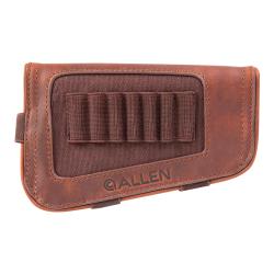 Allen 8517 New Castle Buttstock Cartridge Carrier Brown Leather 7rd Rifle Buttstock Mount