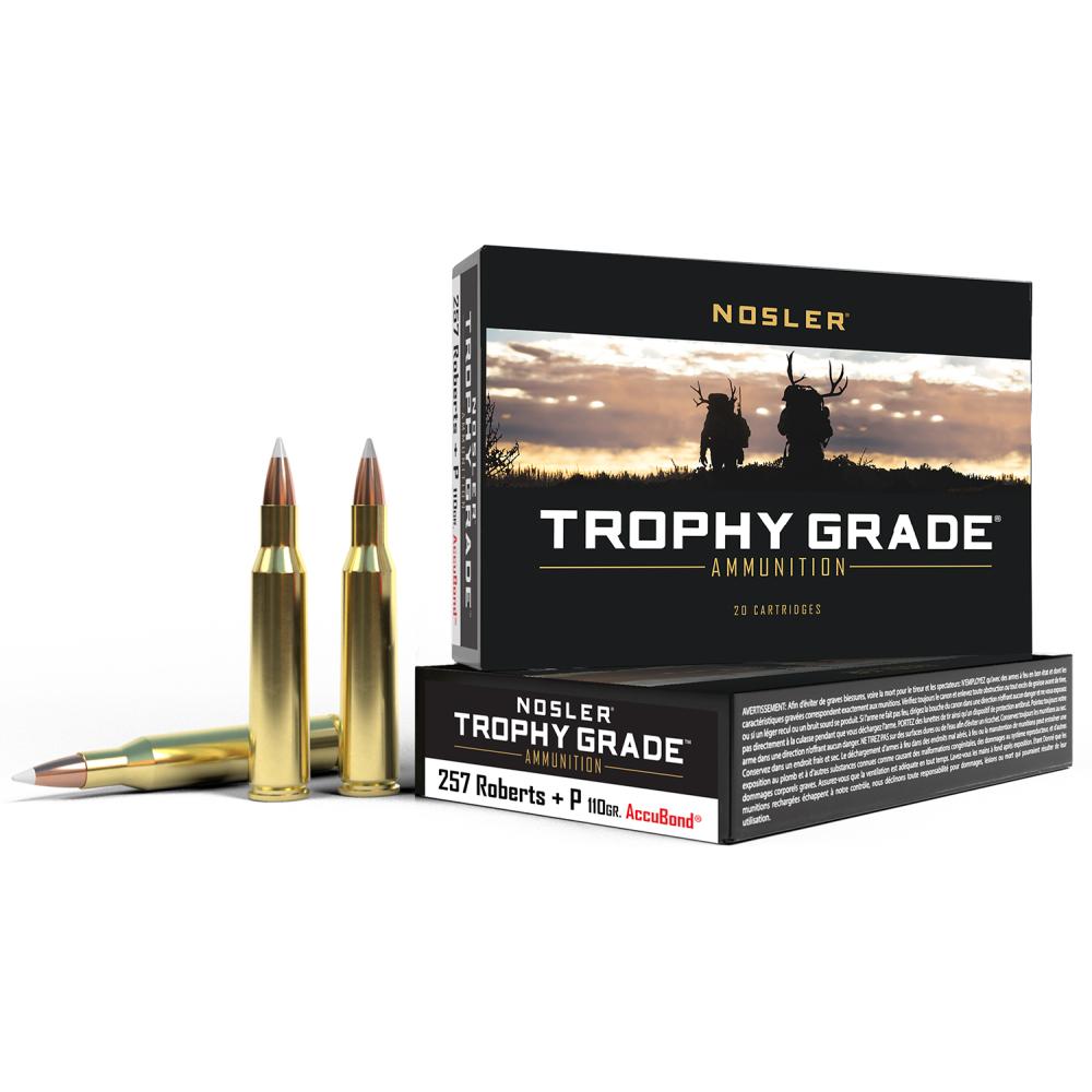 Nosler 60010 Trophy Grade 257Roberts 110gr Nosler AccuBond