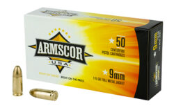 Armscor FAC92N USA Competition 9mm Luger 115 gr Full Metal Jacket (FMJ) 50 Per Box/ 20 Cs