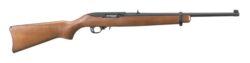 Ruger 1103 10/22 Carbine 22 LR 10+1 18.50 Barrel, Satin Black Alloy Steel, Hardwood Stock,  Cross-Bolt Manual Safety