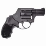 Taurus 2856021CH 856  38 Special +P Caliber with 2 Barrel, 6rd Capacity Cylinder, Overall Matte Black Metal Finish, Concealed Hammer Frame & Finger Grooved Black Rubber Grip
